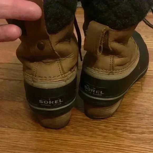 Sorel Slimpack Lace II Duck Boots, Womens Size 7.5 NL2348-286 Elk Black - Picture 7 of 12